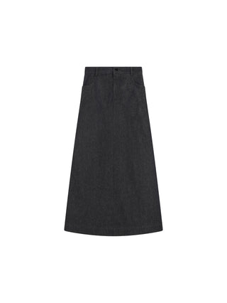 Honeyseed Black Denim Straight 36" Skirt with Pockets at Dress Code itsdresscode.com