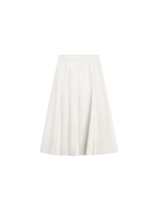 JSE Couture Ivory Elegant Godet Look 27" Skirt with Zipper at Dress Code itsdresscode.com