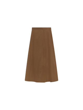 EDIT Brown Cotton Center Seam 36" Skirt at Dress Code itsdresscode.com