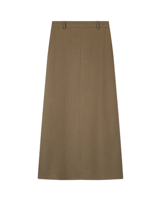 Honeyseed Taupe Seam Belt Loop 36" Skirt at Dress Code itsdresscode.com