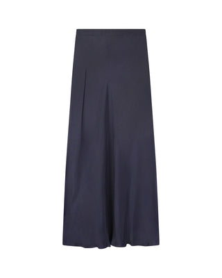 ELLIE MAKIR Navy Cupro Soie 41" Skirt at Dress Code itsdresscode.com