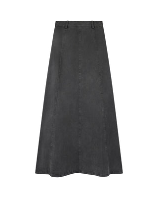 Honeyseed Black Denim Washed Panel 36" Skirt at Dress Code itsdresscode.com