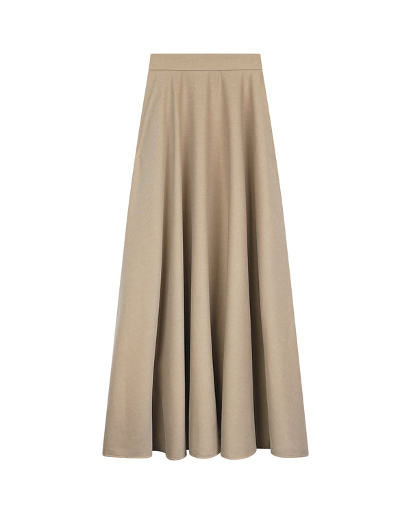 Giovanna Nicolai Camel Circle 39" Skirt With Back Zipper at Dress Code itsdresscode.com