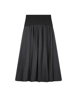 Mossaic Black Yoke Matt Taffeta 35" Skirt at Dress Code itsdresscode.com