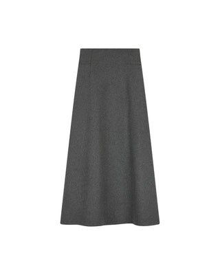 JSE Couture Grey Wool A Line Half Circle 35" Skirt at Dress Code itsdresscode.com