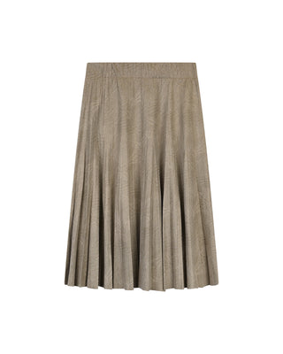 Orly Beige Leather 27" Skirt at Dress Code itsdresscode.com 