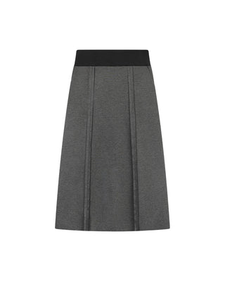 Giovanna Nicolai Grey Stretchy  Panel Seam 40" Skirt at Dress Code itsdresscode.com 