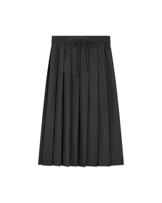 Noni Black Knife Pleated 29" Skirt With Elastic Waist at Dress Code itsdresscode.com 