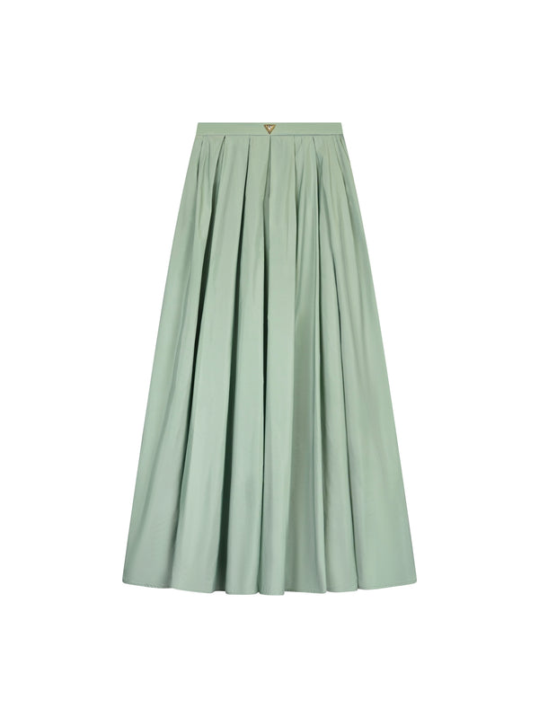 Celina's Mint Pleated Taffeta 38" Skirt with Front Crystal Design at Dress Code itsdresscode.com