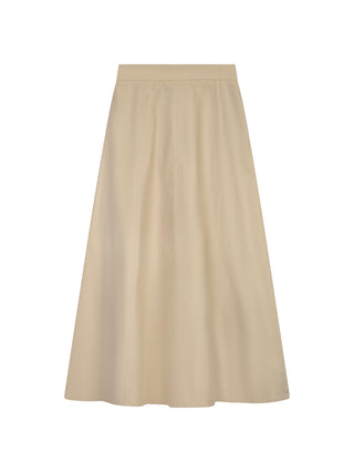 MIGNON DOO Butter Cotton Panel Side Zipper 36" Skirt with Back Elastic Waist at Dress Code itsdresscode.com