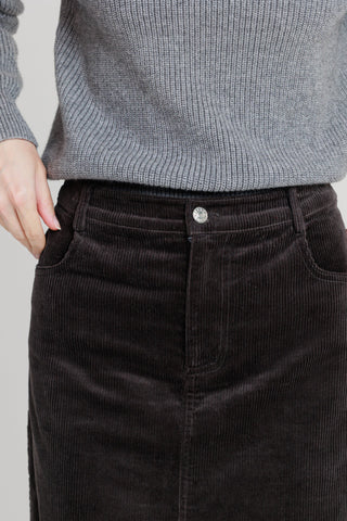 altimge3 for LOUP Grey Corduroy 36" Skirt at Dress Code itsdresscode.com