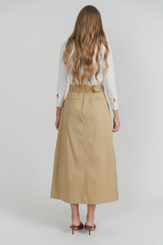 altimge3 for Luum LS26-162 Camel Belted Corsica 36" Skirt with Pockets at Dress Code itsdresscode.com 