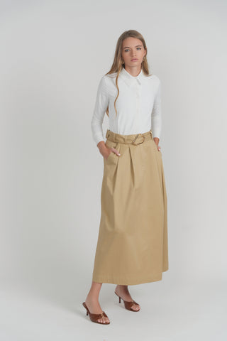 altimge1 for Luum LS26-162 Camel Belted Corsica 36" Skirt with Pockets at Dress Code itsdresscode.com 