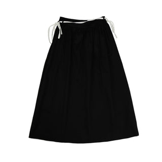 La' Nina Black Polish Cotton Tie Circle Gathered Waist 33"-35" Skirt at Dress Code itsdresscode.com
