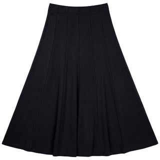 Diciannove Black Godet Panel Midi 34" Skirt at Dress Code itsdresscode.com