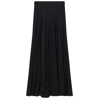 Positive Black Ribbed Panel Maxi 39" Skirt at Dress Code itsdresscode.com