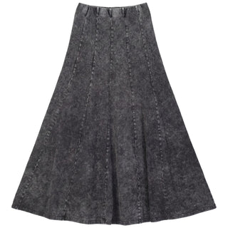 Spades Black Wash Panel Maxi 37" Skirt at Dress Code itsdresscode.com 