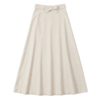 Faves Stone Linen Midi 34" Skirt with Belt at Dress Code itsdresscode.com 