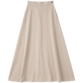 Midi Stone Linen A-Line 37" Skirt with Side Zipper at Dress Code itsdresscode.com