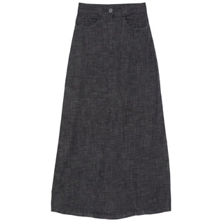 SB6CM2072SLW Black Wash Front V Seam Godet 37" Skirt