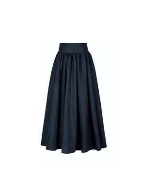 Peode Navy Taffeta Fabric Circle 34" Skirt Peode SK-PA33 Navy Taffeta Fabric Circle 34" Skirt