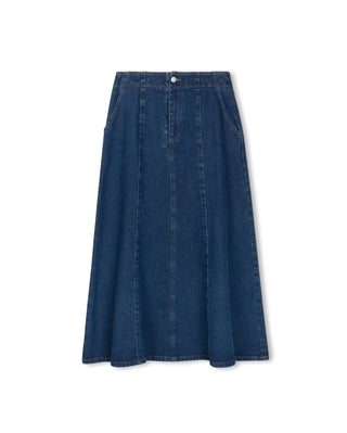 Shift Blue Denim Delora Panel 36" skirt at Dress Code itsdresscode.com
