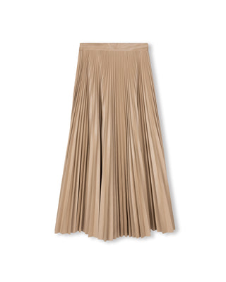 altimge1 for Nostalgia Beige Doby Leather Pleat 36" Skirt at Dress Code itsdresscode.com