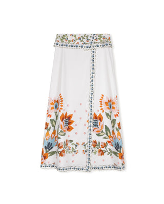 Portrait  White Summer Garden 35" Skirt at Dress Code itsdresscode.com
