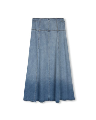 altimge1 for Slate Blue Denim Yoke Panel 36" Skirt With Back Zipper at Dress Code itsdresscode.com