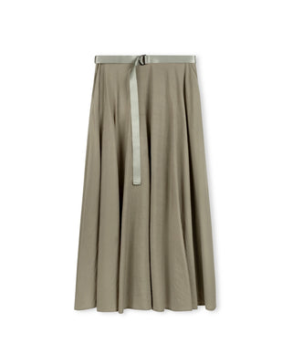 Shift Green Belted Crinkle 36" Skirt at Dress Code itsdresscode.com
