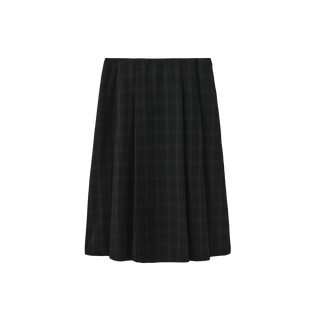 W-27334 Black Marlot Plaid Pleated 27" Skirt