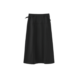 W-29220 Black Denim Side Buckle Rings 37" Skirt