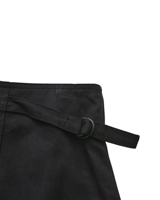 W-29220 Black Denim Side Buckle Rings 37" Skirt