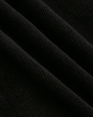 W-29305 Black Corduroy Front Buttons 36" Skirt with Pockets