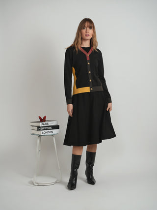 Diciannove Black A Line Pull On 29" Skirt at Dress Code itsdresscode.com