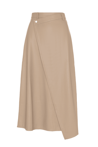 Faves B5CM1773SM Oatmeal Leather Wrap 35" Skirt