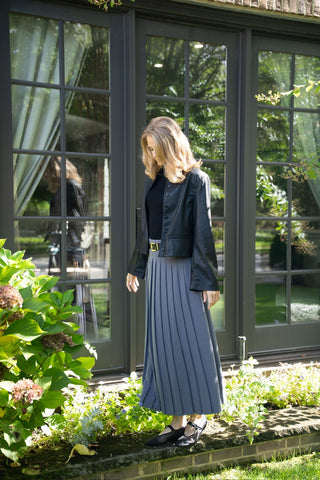 altimge2 for MUN Gray Accorde Pleated 36" Skirt at Dress Code itsdresscode.com