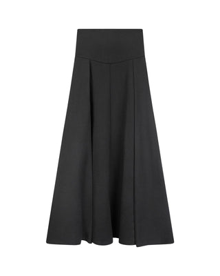 AVIGAL Black Ponti 36" Skirt With Yolk at Dress Code itsdresscode.com