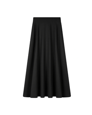 Mossaic Black Wool Circle 34" Skirt