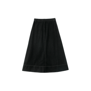 altimge2 for Intarsia Black Denim 34" Skirt With Front Pockets at Dress Code itsdresscode.com