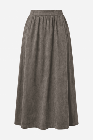 altimge2 for Valour Gray Suede 40" Skirt With Shrinks ​​​​at Dress Code itsdresscode.com