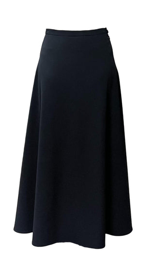 Wear & Flair Black A Line 35" Skirt with Side Zipper at Dress Code itsdresscode.com